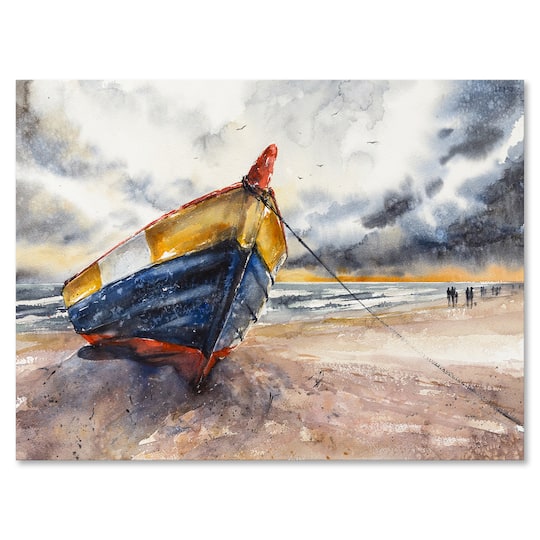 Designart - Wooden Boat On The Baltic Shores